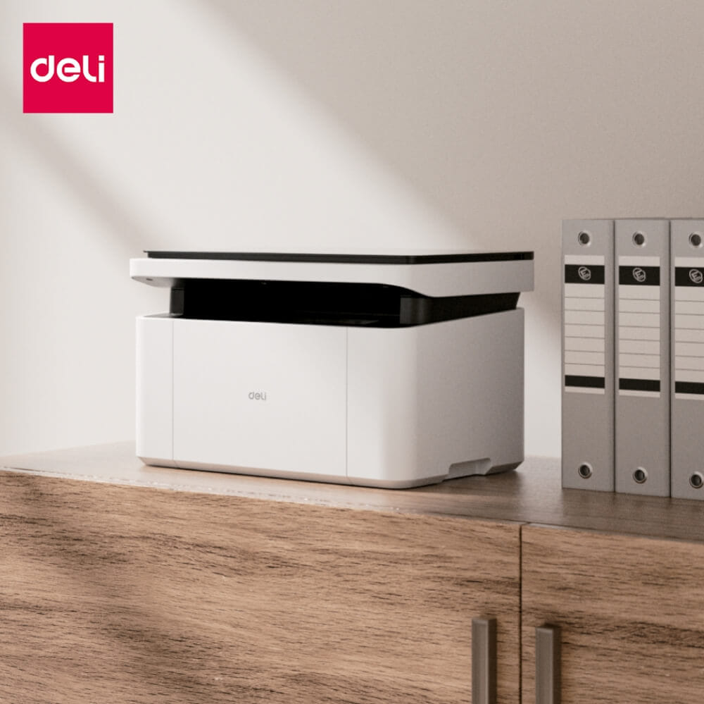 เครื่องปริ้นท์ DELI M1820W-GL-WH-01 แสกนเอกสารได้ A4 สีขาว